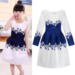 UNM~Children's jacquard ink printing  Dress