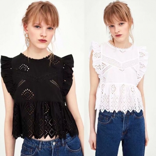 41C262#Lace shirt