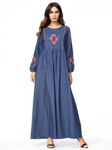 287241#Muslim Denim Dress