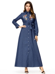 287293#Muslim Denim Dress