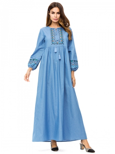 287306#Muslim Denim Dress