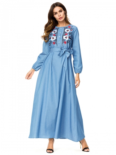 287266#Muslim Denim Dress