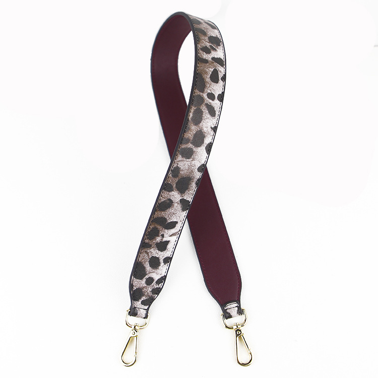 Wine red + white leopard