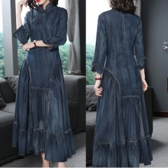 28T5231#Denim Dress