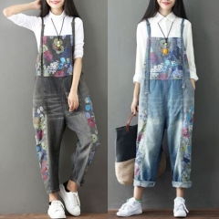 155540#Denim jumpsuit