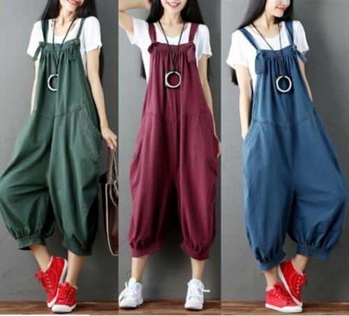 152869#Denim jumpsuit