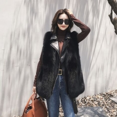 158537#Fur Vest Coat