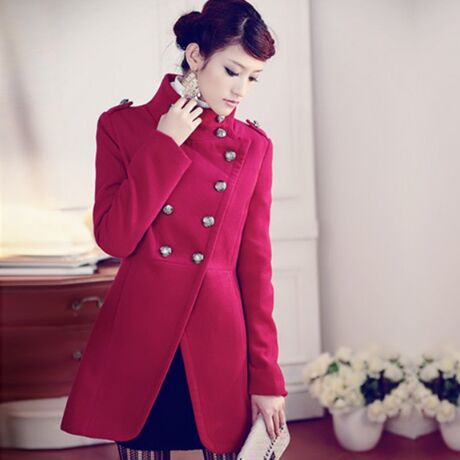 219643#Coat-Rose red