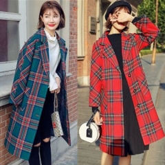 366133#Plaid Coat