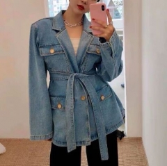 153135#Denim blazer Jacket