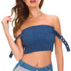 54817#Denim Top