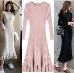 157730#knitted sweater Dress