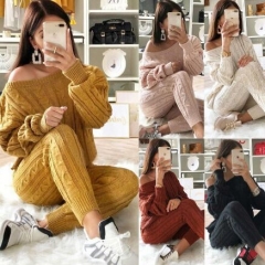 15111#Sweater+Pants 2pcs Suit