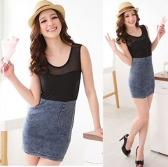 328990#Denim Dress