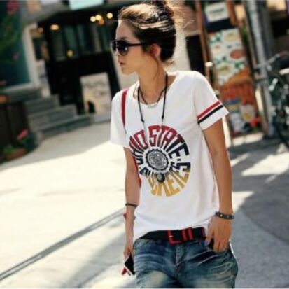 30D8806#T Shirt-White