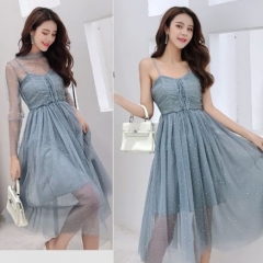 159075#Smock+Dress 2pcs  Suit