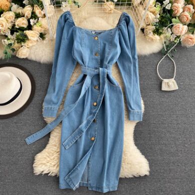 155336#Denim Dress