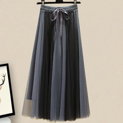 Black Blue Skirt