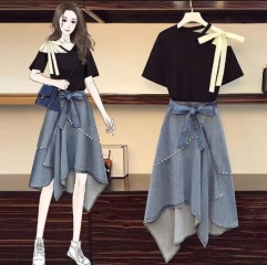 164963#T Shirt+skirt 2pcs Suit