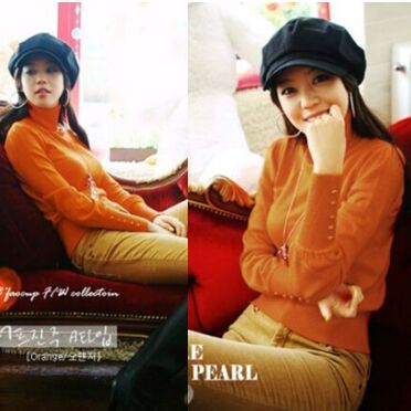191055#Knitted Sweaters-Orange