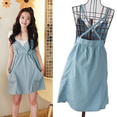 300486#T shirt +Denim Dress 2pcs Suit