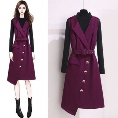 165373#Sweater+Vest Dress+Belt Suit