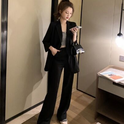 Black Trousers 3pcs suit