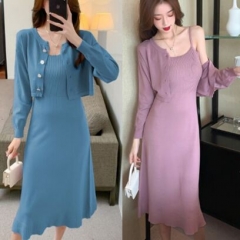 161711#Coat+Dress 2pcs suit