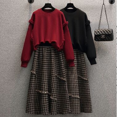 161021#Sweater+Skirt 2pcs suit