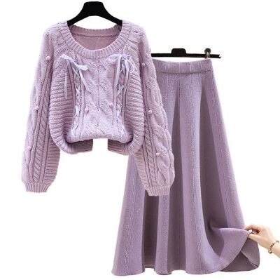 Purple Top+purple Skirt