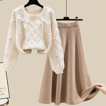 WhiteTop+Coffee Skirt