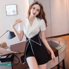 489159#Blouse +Shorts 2pcs Suit