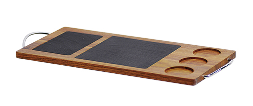 Slate-Wood Serving Board