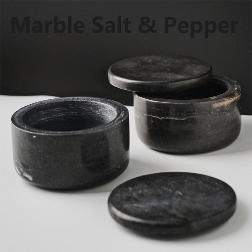 Natural Marble Salt & Pepper Jar