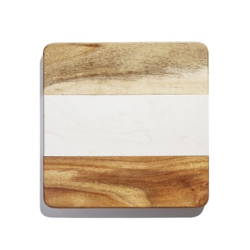 Artificial Marble + Acacia Wood Serving Board