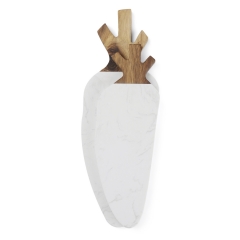 Artifical Marble + Acacia Wood Radish Serving Boar...