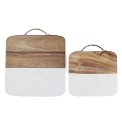 Marble + Acacia Wood Serving Board