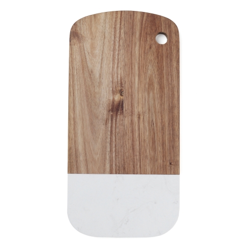 Marble + Acacia Wood Serving Cheese Board