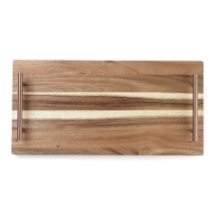 Wood Serving Board with Metal Handle