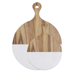 Artifical Marble + Acacia Wood Serving Board