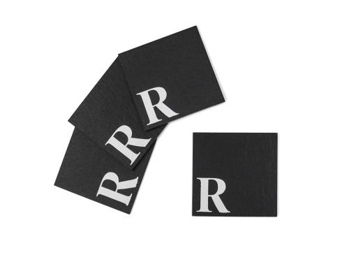 Monogram Slate Coaster (Letter R)