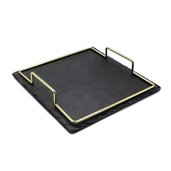 Slate Metal Serving Tray