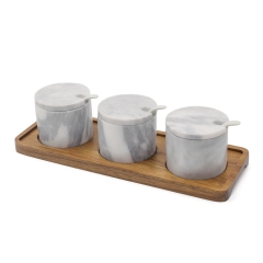 Marble Pepper & Salt Jar (White)