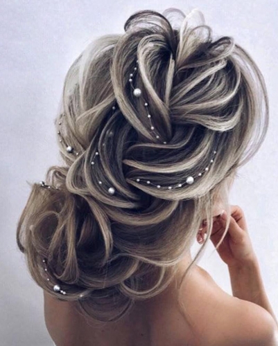 Unicra Bride Wedding Hair Vine Pearl Headband Headpiece Hair Accessories for Women and Girls