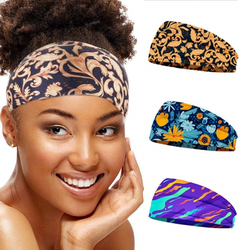 Gortin African Headbands Wide Head Scarves Stretch Turbans Headband Yoga Hairbands Workout Head Wraps Twist Hair Scarf Hair Accessories for Women