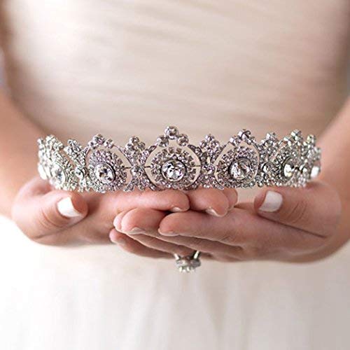 Unicra Wedding Tiara and Crown Crystal Queen Pageant Crowns Rhinestones Bride Headband Hair Accessories for Women and Girls