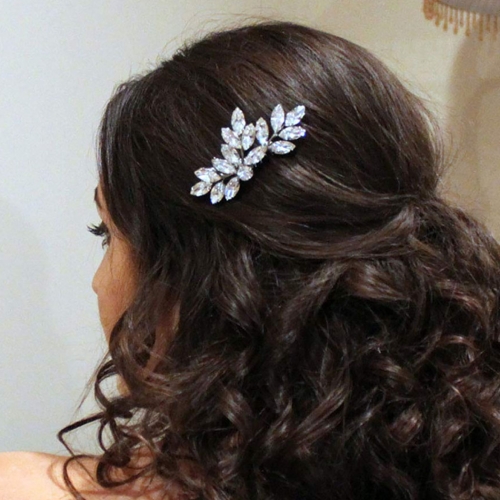 Unicra Rhinestone Bride Wedding Hair Comb Silver Crystal Bridal Hair Accessories for Women and Girls