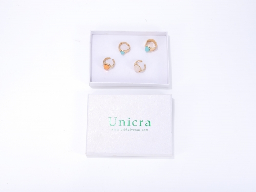 Unicra Boho Rings Gold Joint Knuckle Ring Set Crystal Jewelry for Women(4 PCS)