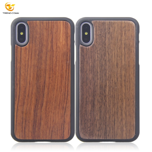 luxury pc+wooden phone case for iphone X case