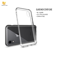 Ultra Thin Transparent 9h glass Phone Case For iphone Xr